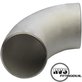 RVS Lasbocht SCH40S, 90°, LR, Naadloos, ASTM-A 403