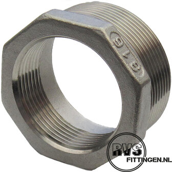 RVS Verloopring 1"x 1/4"
