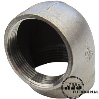 RVS Knie bi-bi 90⁰ 2.1/2"