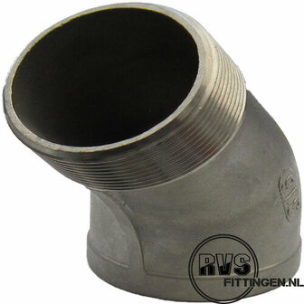 RVS Knie bi-bu 45⁰ 1/2&quot;