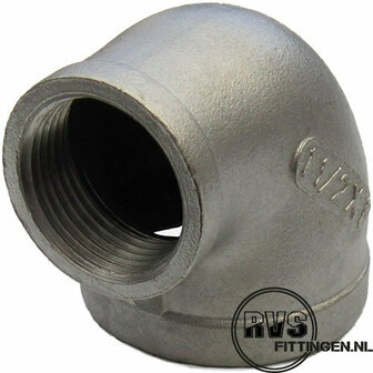 RVS Knie verloop 90&deg; bi-bi 1.1/2&quot; x 1.1/4&quot;