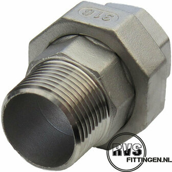 RVS Koppeling bi/bu con 1.1/4&quot;