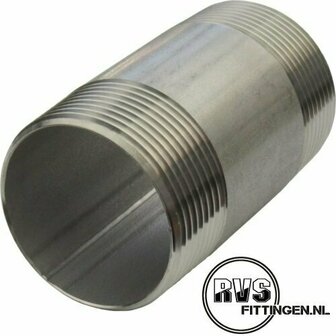 RVS Pijpnippel 1/2&quot;x110mm