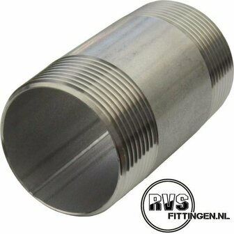 RVS Pijpnippel 1/2&quot;x120mm