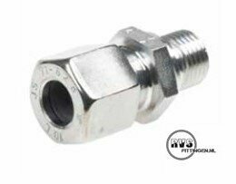 RVS Rechte Inschroefkpl   LR 10 mm - 1/4&quot; con, 1.4571