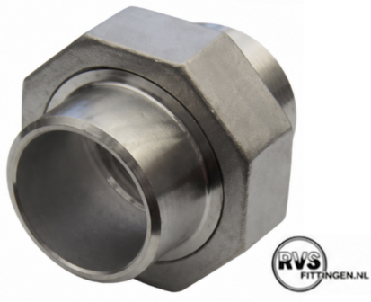 RVS Laskoppeling con 1"