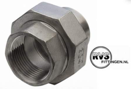 RVS Koppeling bi-las con 1/8"