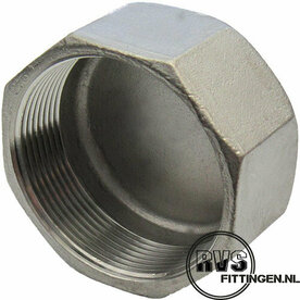 RVS 6K-kap 1/4"