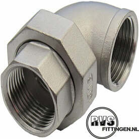 RVS Kniekoppeling bi-bi con 1.1/4"