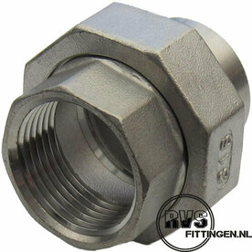RVS Koppeling bi-las vlak 1.1/4"