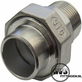 RVS Koppeling bu-las con 1/8"