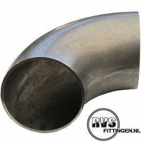 RVS Lasbocht, 273.00 x 3.00, DIN 2606, gelast 5S 90°, 304, R=5S