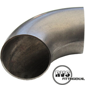 RVS Lasbocht, 606.00 x 3.00, EN 10253-4, gelast, 1.5D 90°, 316