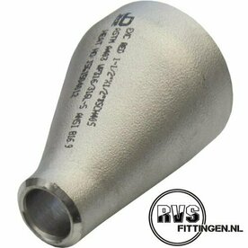 RVS Lasverloop, 1.1/4" x 3/4", ASTM A-403, naadloos, 304, excentrisch lasverloop, SCH40s,