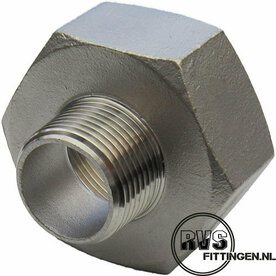 RVS Neg verloopring 1.1/4" x 3/4"