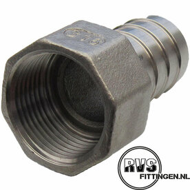 RVS Slangpilaar, bi draad, 1"x 25.4 mm