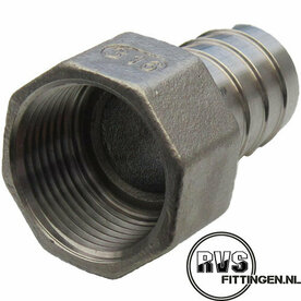 RVS Slangpilaar, bi draad, 3/8"x 9.5mm