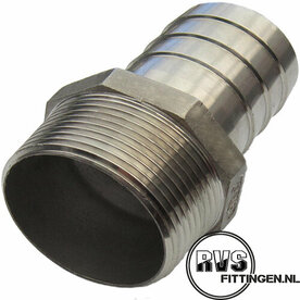 RVS Slangpilaar, bu draad, 1/8"x 6.0 mm