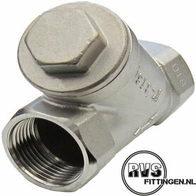 RVS Terugslagklep veerbelast 1/4"