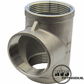 RVS T-stuk 1.1/4"