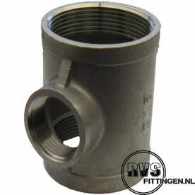RVS T-stuk verloop 2" x 3/4"