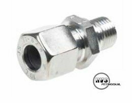 RVS Rechte Inschroefkpl   LR 12 mm - 3/8" BSP cil, 1.4571