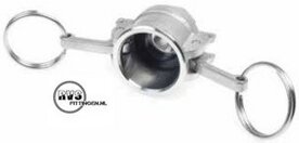 RVS Camlock Koppeling Type D vrouwelijk x bsp binnendraad 2 1/2''