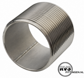 RVS Draadnippel 2"