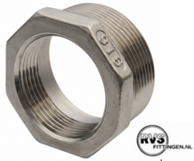 RVS Verloopring 3/8"x 1/4"