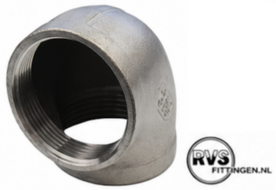 RVS Knie bi-bi 90⁰ 1/8"