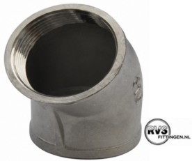 RVS Knie bi-bi 45⁰ 2"
